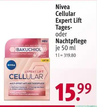 Rossmann Nivea cellular expert lift tages- oder nachtpflege Angebot