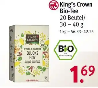 Rossmann King’s crown bio-tee Angebot