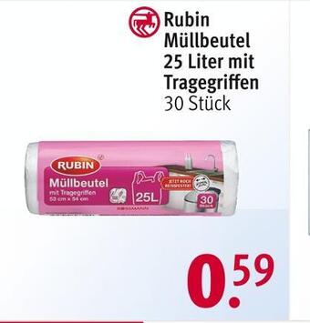 Rossmann Rubin müllbeutel Angebot