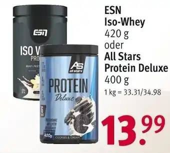 Rossmann Esn iso-whey oder all stars protein deluxe Angebot