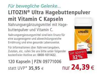 Apotal Litozin ultra hagebuttenpulver mit vitamin c kapseln Angebot