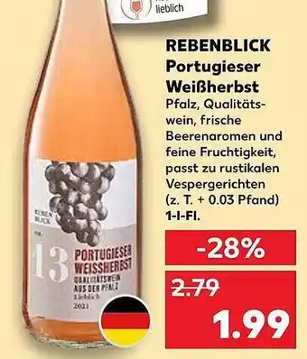 Kaufland Rebenblick portugieser weißherbst Angebot