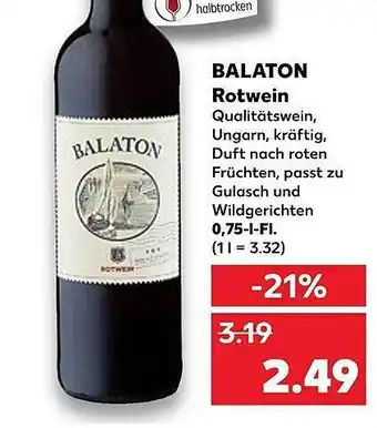 Kaufland Balaton rotwein Angebot