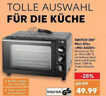 Kaufland Switch on mini-ofen „mo-a0201“ intertek Angebot