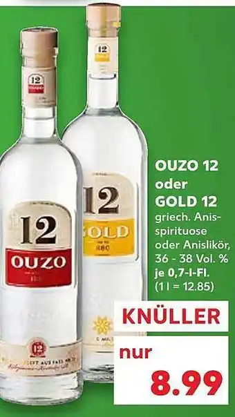 Kaufland Ouzo 12 oder gold 12 Angebot