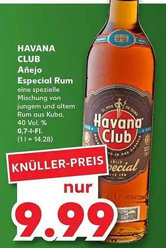 Kaufland Havana club añejo especial rum Angebot