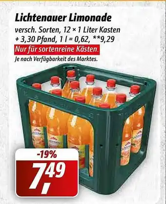 Simmel Lichtenauer limonade Angebot