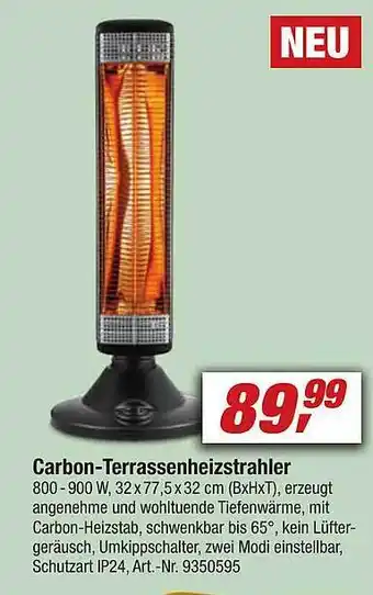 toom Baumarkt Carbon-terrassenheizstrahler Angebot