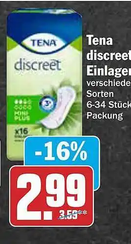 AEZ Tena discreet einlagen Angebot