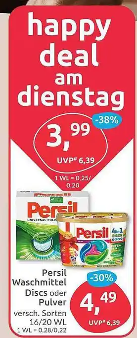 Budni Persil waschmittel discs oder pulver Angebot