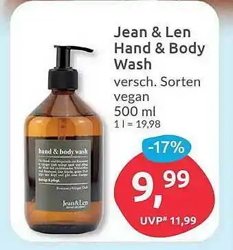 Budni Jean & len hand & body wash Angebot