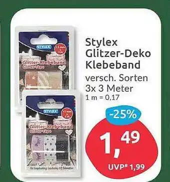 Budni Stylex glitzer deko klebeband Angebot