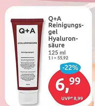 Budni Q+a reinigungs gel hyaluron säure Angebot