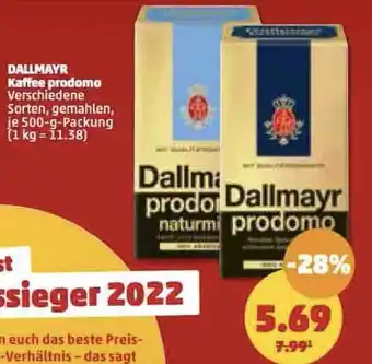 PENNY Dallmayr Kaffee prodomo 500 g Packung Angebot