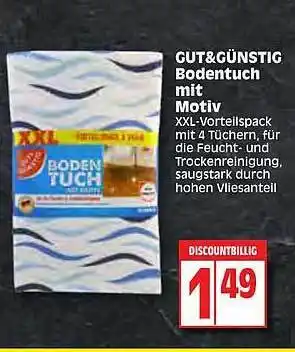 Edeka Gut & günstig bodentuch mit motiv Angebot