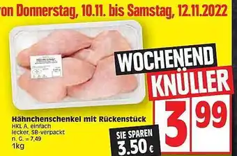 Edeka Hähnchenschenkel mit rückenstück Angebot