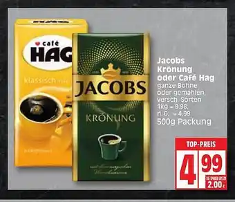 Edeka Jacobs krönung oder café hag Angebot