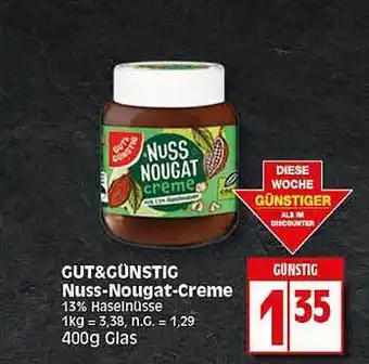 Elli Markt Gut & günstig nuss-nougat-creme Angebot