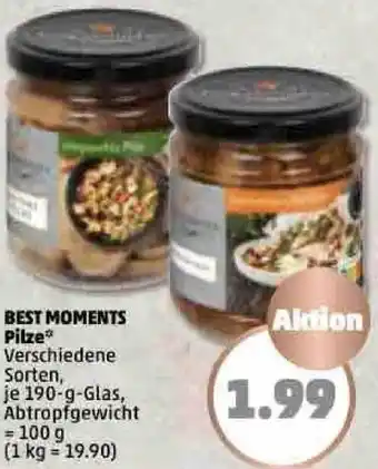 PENNY Best Moments Pilze 190 g Glas Angebot