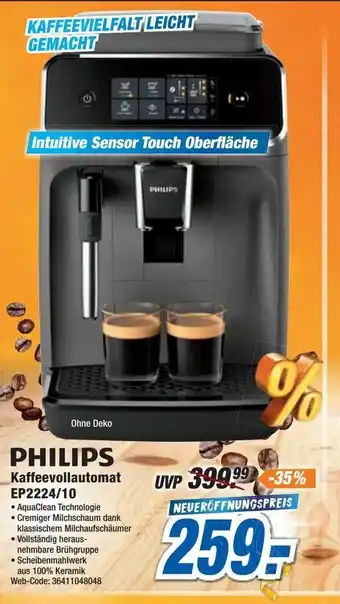 Expert Philips Kaffeevollautomat EP2224/10 Angebot