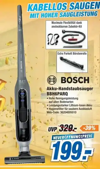 Expert Bosch Akku Handstaubsauger BBH6PARQ Angebot