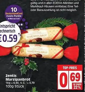 Edeka Zentis marzipanbrot Angebot