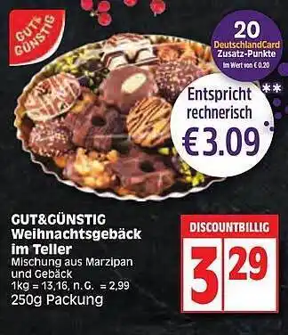 Edeka Gut & günstig weihnachtsgebäck im teller Angebot