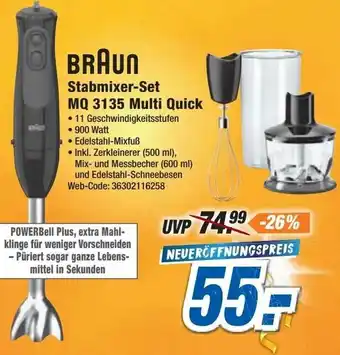 Expert Braun Stabmixer Set MQ 3135 Multi Quick Angebot