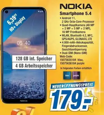 Expert Nokia Smartphone 5.4 Angebot