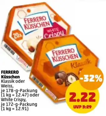 PENNY Ferrero Küsschen 178/172 g Packung Angebot