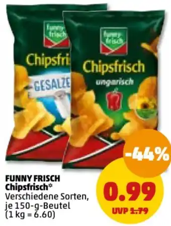 PENNY Funny Frisch Chipsfrisch 150 g Beutel Angebot