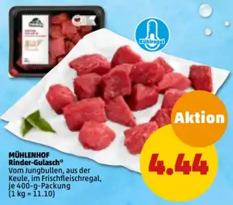 PENNY Mühlenhof Rinder Gulasch 400 g Packung Angebot