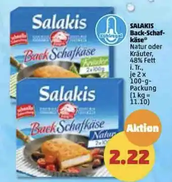 PENNY Salakis Back Schafkäse 2x100 g Packung Angebot