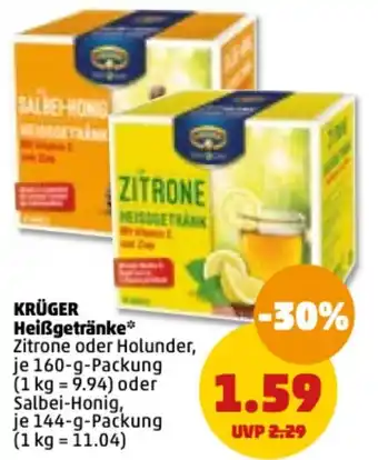 PENNY Krüger Heißgetränke 160/144 g Packung Angebot