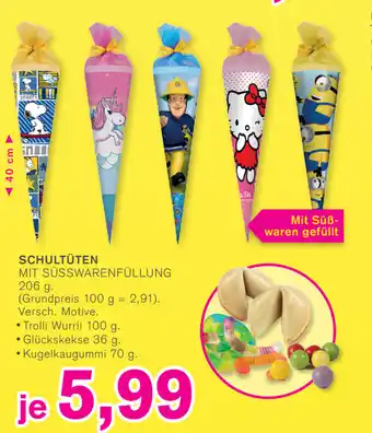 KODi Schultüten mit Süsswarenfüllung 206g Angebot