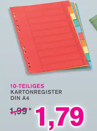 KODi 10 Teiliges Kartonregister DIN A4 Angebot