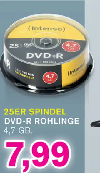 KODi Intenso 25er Spindel DVD-R Rohlinge 4,7 GB Angebot