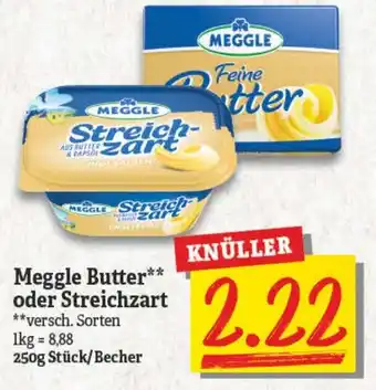 NP Discount Meggle Butter oder Streichzart 250g Stück/Becher Angebot