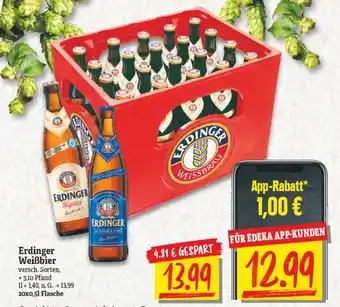 NP Discount Erdinger Weißbier 20x0,5 L Flasche Angebot