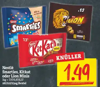 NP Discount Nestlé Smarties, Kitkat oder Lion Minis 187/217/234g Beutel Angebot