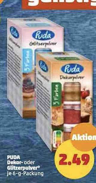 Puda dekor- oder glitzerpulver Angebot bei PENNY