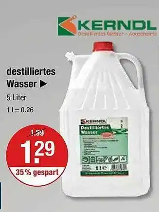 V Markt Kernddl destilliertes wasser Angebot