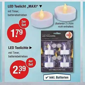 V Markt Led teelicht „maxi“ Angebot