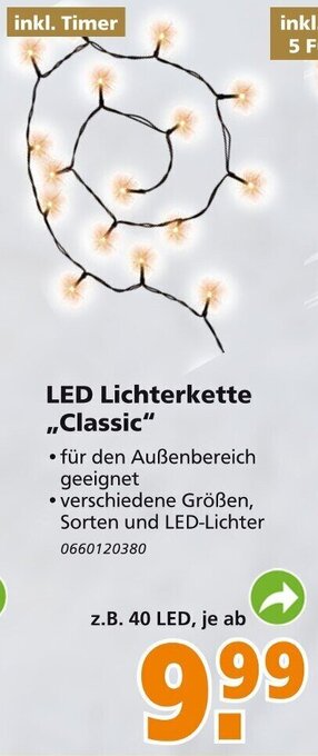Globus Baumarkt LED Lichterkette ,,Classic" Angebot