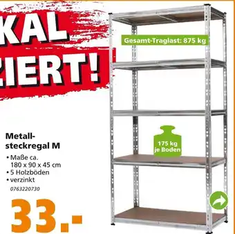 Globus Baumarkt Metallsteckregal M Angebot