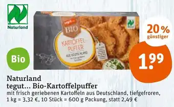 tegut Naturland tegut... Bio Kartoffelpuffer 600 g Packung Angebot