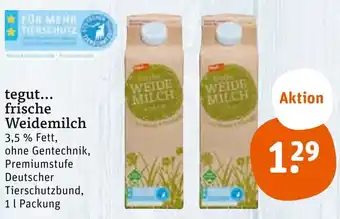 tegut tegut... frische Weidemilch 1 L Packung Angebot