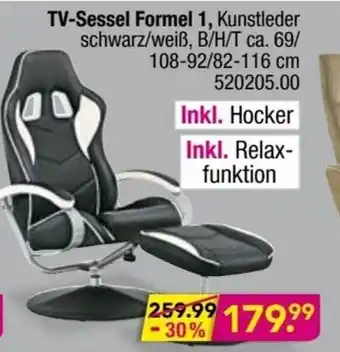 Möbel Boss TV Sessel Formel 1 Angebot