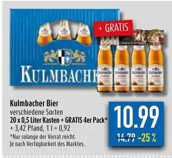 diska Kulmbacher Bier 20*500ml Angebot