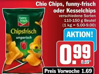 Hit Chio Chips, Funny Frisch oder Kesselchips 110-150 g Beutel Angebot